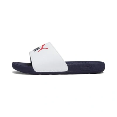 Abbildung von Puma Cool Cat 2.0 Jugend Sandalen Für Kinder White/Navy/Red Größe: 36