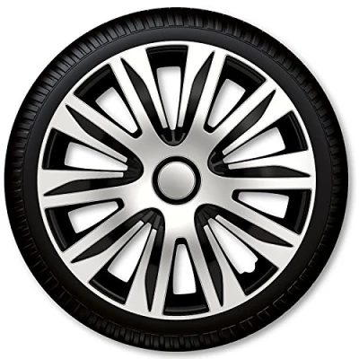 Abbildung von 4 Radkappen Radzierblenden Nardo Silver &amp; Black er Set (16&quot; Zoll)