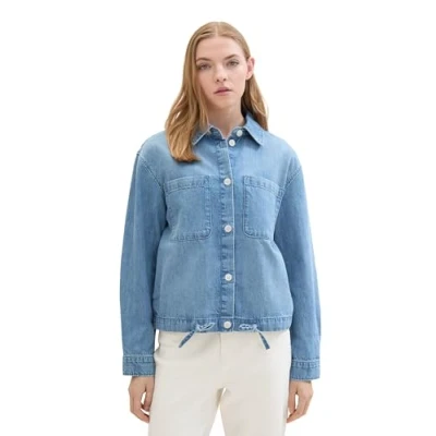 Abbildung von TOM Tailor denim Lockere Jeansjacke, Damen, Größe: XL, Used light stone blue