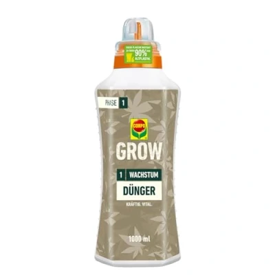 Abbildung von COMPO GROW Wachstum Dünger für Spezialkulturen Indoor &amp; Outdoor Spezialdünger die Wachstumsphase mineralisch 1l, grün