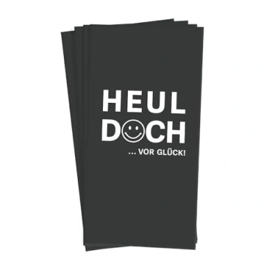 Abbildung von Grafik Werkstatt Taschentücher mit Spruch Geschenkidee 10 Stück Heul doch