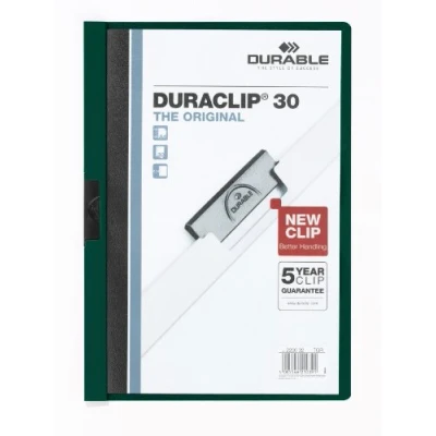 Abbildung von Durable Klemm Mappe Duraclip Original 30 (für 1 Blatt A4), 25 Stück, petrol/dunkelgrün, 220032
