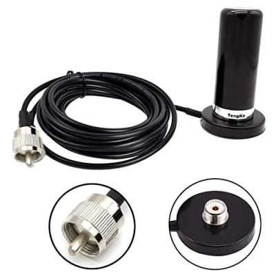 Abbildung von HH N2RS Dualband Antenne UHF VHF 400 470 136 174MHZ und SO239 Mount Magnetbasis PL 259 Antennenkabel Dach oder Kofferraum für Mobilfunkgeräte PL259 Steckverbinder