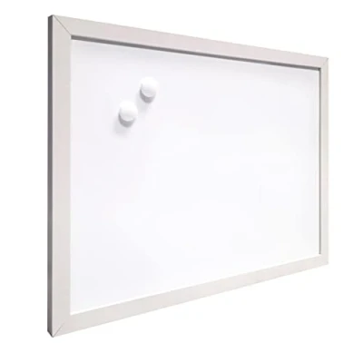 Abbildung von RAYLU PAPER Magnetisches Whiteboard mit Holzrahmen, weiß, trocken abwischbare Wandtafel, inklusive zwei Magneten zum Aufhängen von Notizen und Fotos (40 x 30 cm)