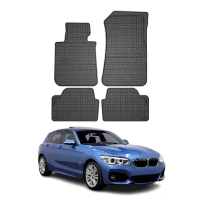Abbildung von Fußmatten Automatten kompatibel mit BMW 1er F20 2011 2019 OMAC Antirutsch Gummimatten 3D Schwarz