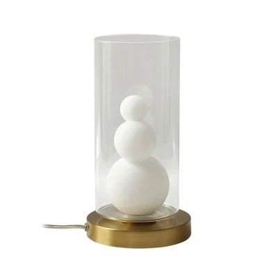 Abbildung von Lindby Tischleuchte Kupla, opal/klar, Glas, Ø 20 cm, G9