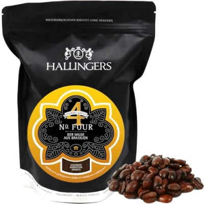 Abbildung von Hallingers No. Four Gourmet Kaffee aus Brasilien, schonend langzeit geröstet (Bag) Adventskalender Neuheiten &amp; befüllen Geburtstag Glückwunsch Neues Zuhause Jahrestag Genesung