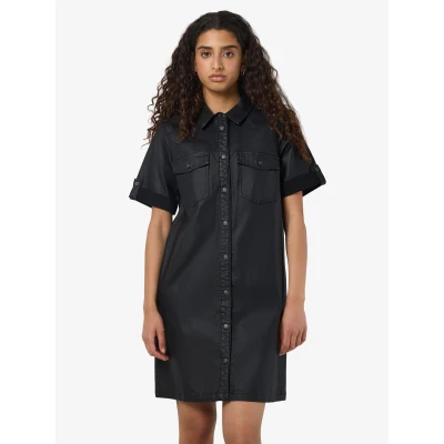 Abbildung von Noisy May Nmnew Signe Coated Dress Blusenkleid, Damen, Größe: Large, Black