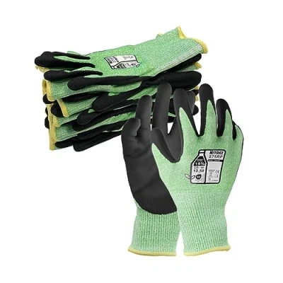 Abbildung von NITREX 275RP 5 Paar Arbeitssicherheitshandschuhe, Sandy Nitril Palm Beschichtet, Schnittfest, Nachhaltig, Touchscreen Handschuhe, Größe 11, Extra Groß