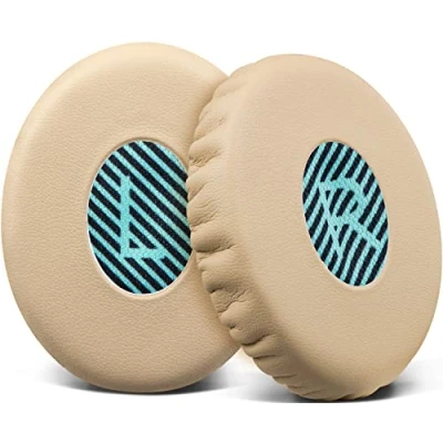 Abbildung von SOULWIT® Professional Ersatz Ohrpolster für Bose On Ear 2 (OE2 &amp; OE2i)/ SoundTrue (OE)/ SoundLink (OE) Kopfhöre (Beige)