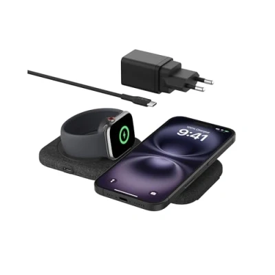 Abbildung von Belkin BoostCharge PRO 2 in 1 magn. Ladestation 15W schwarz