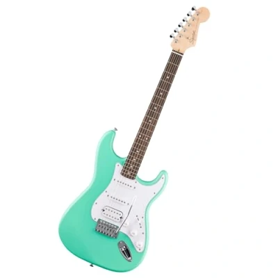Abbildung von Squier by Fender Debut Collection HSS Stratocaster E Gitarre, Laurel Griffbrett, Weißes Schlagbrett, Seafoam Green
