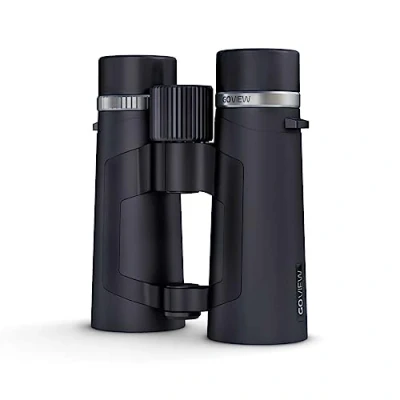 Abbildung von GoView ZOOMR 10x42 Fernglas für Outdoor, Natur, Tierbeobachtung, Reise (10 Fach Zoom, großes Sehfeld, inkl. Zubehör Set) Phantom Schwarz
