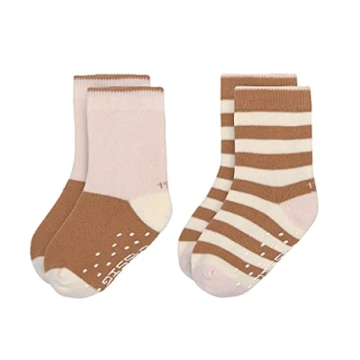 Abbildung von LÄSSIG Unisex Kinder Anti Rutsch Socken 2er Set/ Rosa Karamell Größe 19 22