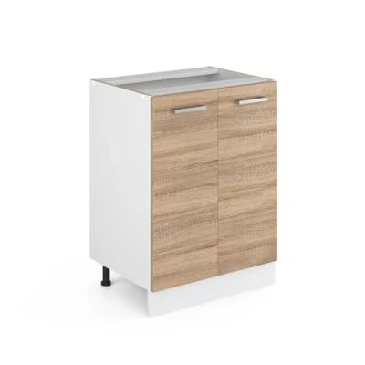 Abbildung von Vicco Unterschrank R Line, Sonoma/Weiß, 60 cm ohne Arbeitsplatte