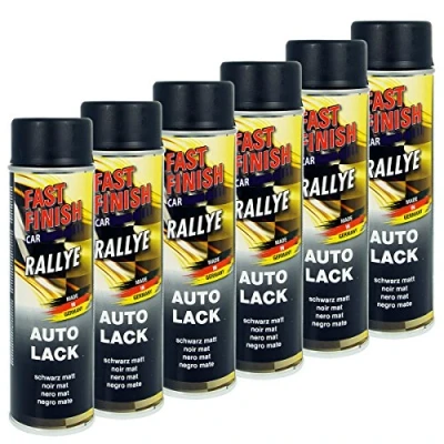 Abbildung von Fast Finish 430220 SET Autolack schwarz matt 6 x 500 ml