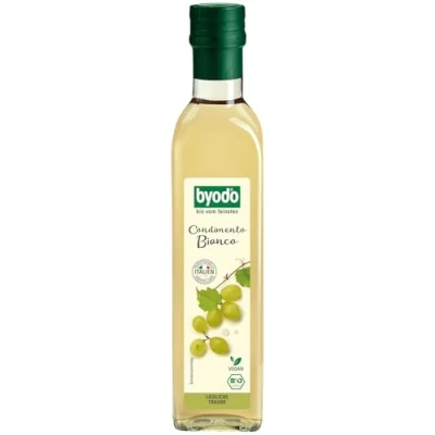 Abbildung von Byodo Bio Condimento Bianco 0,5l Vegan &amp; Vegetarisch geeigneter Weißweinessig aus Italien, Ideal für Helle Dressings Saucen, Süß Saurer Geschmack mit Traubenmost