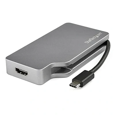 Abbildung von StarTech.com USB C Multiport Adapter Space Gray zu VGA / DVI HDMI mDP 4K auf