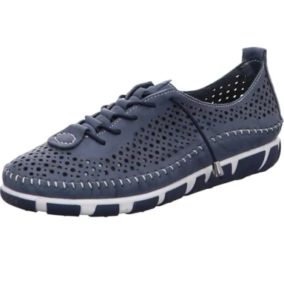 Abbildung von Gemini Sportlicher Schnürer, Damen, Größe: 40, Navy Leder