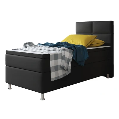 Abbildung von inter Boxspringbett Miami 90x200 cm inkl. Topper mit 7 Zonen Taschenfederkernmatratze (7 Taschenfederkern Matratzen, inkl.Kopfteil Matratzen und Topper), SOFORT LIEFERBAR