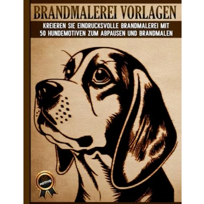 Abbildung von Brandmalerei Vorlagen: Pyrographie Schablonen zum Abpausen und Brandmalen mit Kreative Hundemotiven