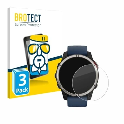 Abbildung von BROTECT Schutzglas für Garmin quatix 7 (3 Stück) Schutzfolie Panzer Folie Glas [Extrem Kratzfest 9H, Anti Fingerprint, Ultra Transparent]