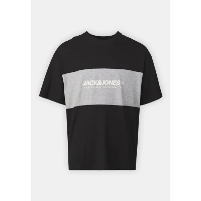 Abbildung von Jack &amp; Jones Jjelegacy Blocking TEE Oneck Tshirt print black, Herren, Größe: Medium, Black
