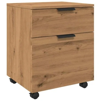 Abbildung von vidaXL Mobiler Aktenschrank mit Rollen Artisan Eichen Optik 45x38x54cm, Schreibtischschrank, Schreibtischorganisator, Home Office Möbel