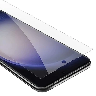 Abbildung von Cadorabo Panzer Schutz Glas für Samsung Galaxy S23 Ultra Schutzfolie in Klar Hüllen freundlich Gehärtetes (Tempered) Dipslayschutz Folie 9H Härte Anti Kratzer