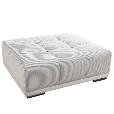 Abbildung von riess ambiente Fußhocker ELEGANCIA 110cm champagner beige (Einzelartikel, 1 St), Wohnzimmer · Cord mit Ziersteppung für Sofas Modern Design
