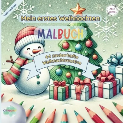 Abbildung von Mein erstes Weihnachten Malbuch: 44 zauberhafte Weihnachtsmotive zum Ausmalen Für Kinder ab 2 Jahren Cheper