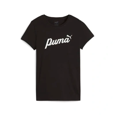Abbildung von Puma Script TEE Tshirt print, Damen, Größe: Medium, Black