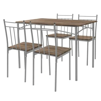 Abbildung von ML DESIGN Essgruppe Tischgruppe für Küche &amp; Esszimmer moderne Esstischgruppe Esszimmerset, Essgarnitur 4 Personen 5tlg. 1x Tisch aus Holz 4x Stühle