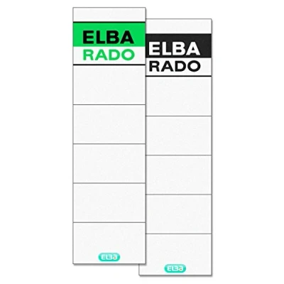 Abbildung von Elba Einsteck Rückenschild kurz/breit weiß 10 Stück