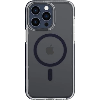 Abbildung von tech21 Evo Crystal Schutzhülle für iPhone 15 Pro Max Magsafe kompatibel überlegene Aufprallschutz Hülle mit 15X Militärstandardbewertung Blaues Titan