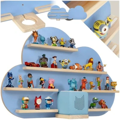 Abbildung von tectake Wandregal MyLittleStory Cloud, Einzelstück, für bis zu 28 Tonies