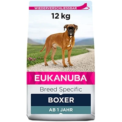 Abbildung von Eukanuba Adult Boxer Hundefutter Huhn 12 kg...