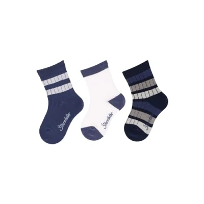 Abbildung von Sterntaler Socken 3er Pack Rippe Babysocken für Jungen im mit Rippenmuster Babys Set blau, 18