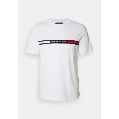 Abbildung von Tommy Hilfiger Chest Insert TEE Tshirt print, Herren, Größe: XS, White