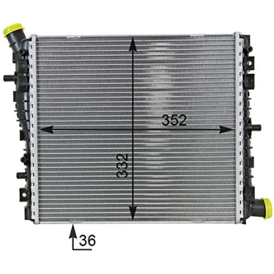 Abbildung von MAHLE ORIGINAL CR 78 000P Kühler, Motorkühlung 352 332 36 Kühlrippen gelötet AUDI: R8 Coupe