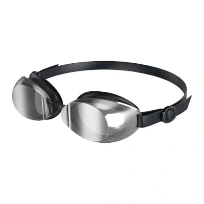 Abbildung von Speedo Jet 2.0 Schwimmbrille Schwimmen Verbesserte Sicht für Unisex Erwachsene, Schwarz/Chrome, ONESZ