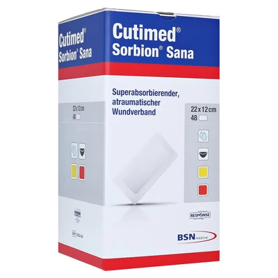 Abbildung von Cutimed Sorbion SANA Wundauflage 12x22 c 48 St