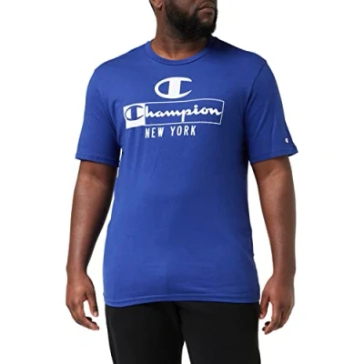 Abbildung von Champion Herren Graphic Shop Authentic S T Shirt, Blau,