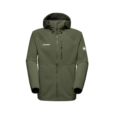 Abbildung von Mammut Ultimate Comfort SO Hooded Softshelljacke, Herren, Größe: Small, Dark marsh