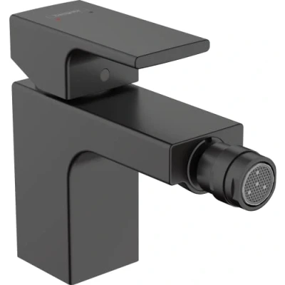 Abbildung von hansgrohe Bidetarmatur &quot;Vernis Shape&quot;, mit Zugstangen Ablaufgarnitur mattschwarz
