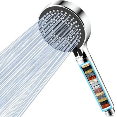 Abbildung von Magichome Duschkopf mit Filter 20 Schichten Wassersparend 5 Strahlarten Hochdruck Handbrause für Hartes Wasser, Rest Chlor,Bakterien, Schwermetall