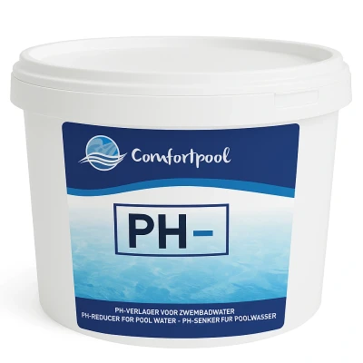Abbildung von Comfortpool pH min Pulver 5 kg Senkt den Wert Für klares Schwimmbadwasser