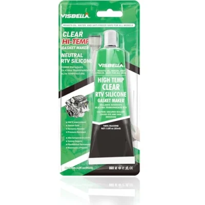 Abbildung von Visbella Hochtemperatur RTV Dichtung Silikon Dichtstoff, Silikondichtmasse, hitzebeständiger Silikondichtung für Haushalt, Auto, Fahrzeuge (Farblose)