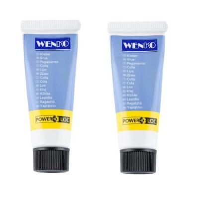 Abbildung von WENKO Fliesenaufkleber Power Loc® Kleber für Wandserien., 2x 10 ml Set, Befestigung Ersatz ohne bohren