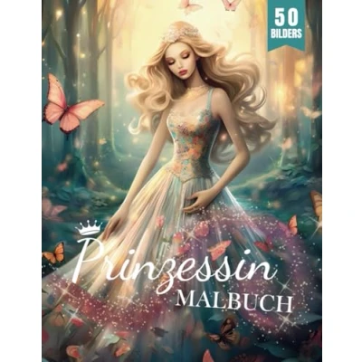 Abbildung von Prinzessin malbuch: Zauberhafte Abenteuer 50 Prinzessinnen Malbuch für Kinder ab 4 Vol.2: Ein Märchenreich zum Ausmalen kleine Jahren